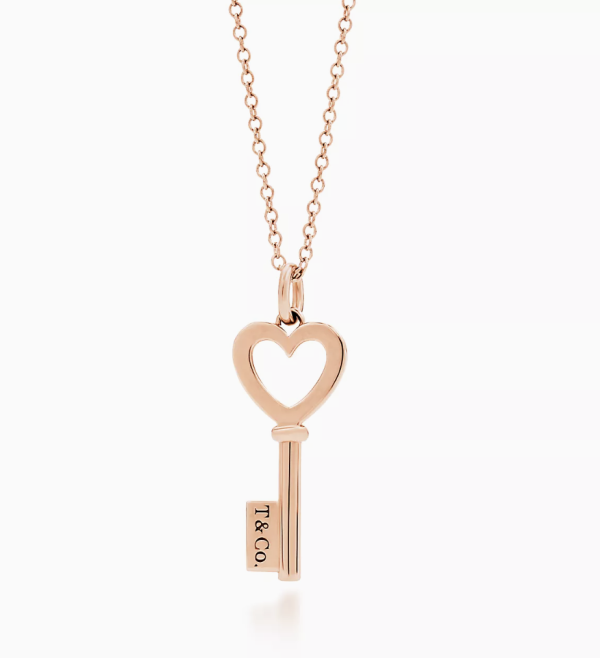 Tiffany Heart Key Pendant