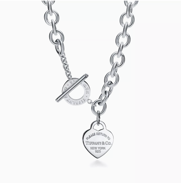 Tiffany Heart Tag Toggle Necklace