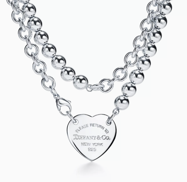 Tiffany Heart Tag Wrap Necklace